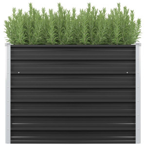 vidaXL Plantenbak verhoogd 100x40x77 cm gegalvaniseerd staal antraciet