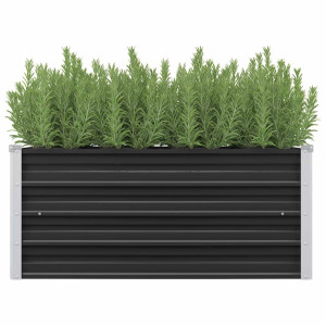 vidaXL Plantenbak verhoogd 100x40x45 cm gegalvaniseerd staal antraciet