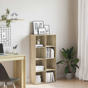 vidaXL Boekenkast/dressoir 66x30x130 cm bewerkt hout sonoma eikenkleur
