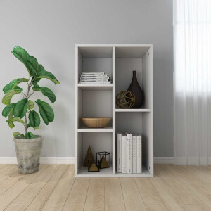 vidaXL Boekenkast/dressoir 50x25x80 cm bewerkt hout wit