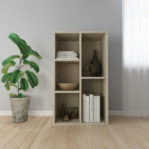 vidaXL Boekenkast/dressoir 50x25x80 cm bewerkt hout sonoma eikenkleur