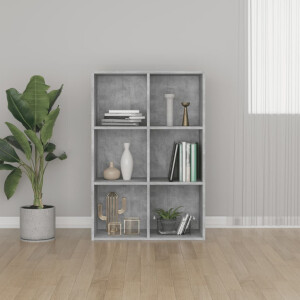 vidaXL Boekenkast/dressoir 66x30x98 cm bewerkt hout betongrijs