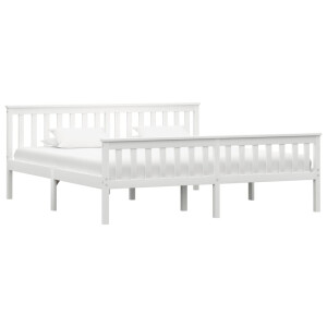 vidaXL Bedframe massief grenenhout wit 180x200 cm