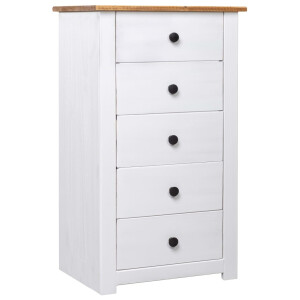 vidaXL Dressoir Panama Range 46x40x89 cm grenenhout wit