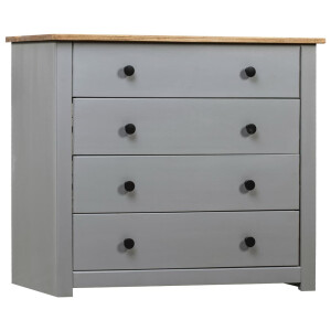 vidaXL Bijzetkast Panama Range 80x40x73 cm grenenhout grijs