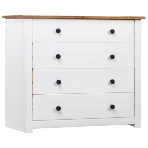 vidaXL Bijzetkast Panama Range 80x40x73 cm grenenhout wit