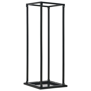 vidaXL Haardhoutrek met basis 37x37x113 cm staal zwart