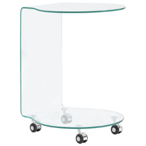 vidaXL Salontafel 45x40x58 cm gehard glas