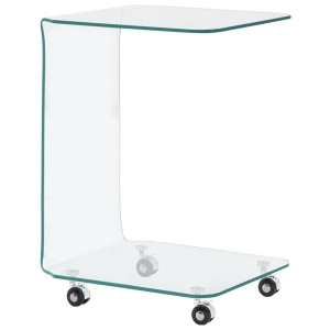 vidaXL Salontafel 45x40x63 cm gehard glas