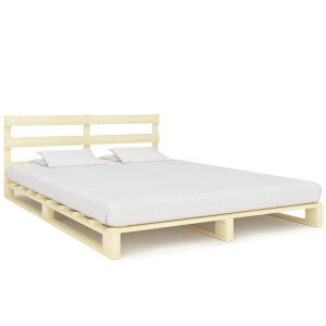 vidaXL Bedframe pallet massief grenenhout 160x200 cm