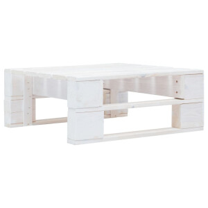 vidaXL Tuinhocker pallet hout wit