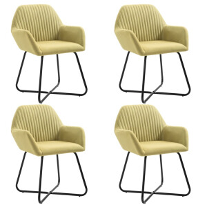 vidaXL Eetkamerstoelen 4 st stof groen