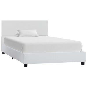 vidaXL Bedframe kunstleer wit 90x200 cm