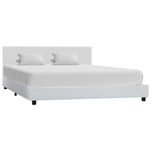 vidaXL Bedframe kunstleer wit 120x200 cm