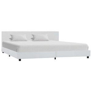 vidaXL Bedframe kunstleer wit 180x200 cm