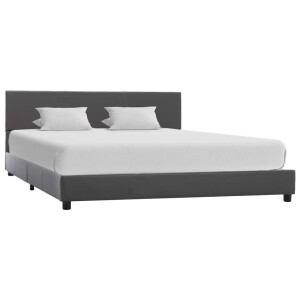vidaXL Bedframe kunstleer grijs 140x200 cm