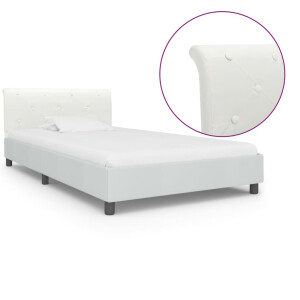 vidaXL Bedframe kunstleer wit 100x200 cm