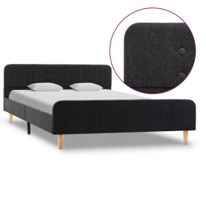 vidaXL Bedframe jute donkergrijs 120x200 cm