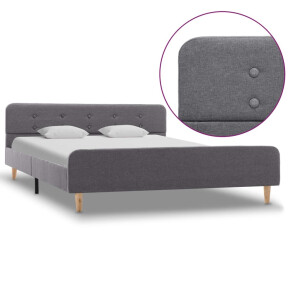 vidaXL Bedframe stof lichtgrijs 140x200 cm