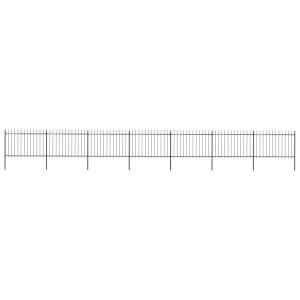 vidaXL Tuinhek met speerpunt staal 1248x120 cm zwart