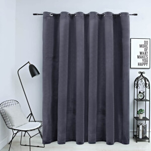 vidaXL Gordijn verduisterend met ringen 290x245 cm fluweel antraciet