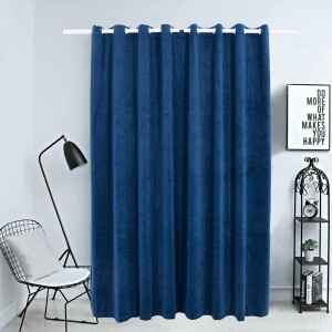 vidaXL Gordijn verduisterend met ringen 290x245 cm fluweel blauw