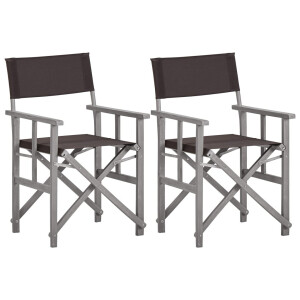 vidaXL Regisseursstoelen 2 st massief acaciahout