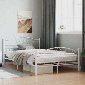 vidaXL Bedframe metaal wit 120x200 cm