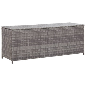 vidaXL Tuinbox 120x50x60 cm poly rattan grijs