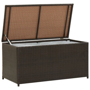 vidaXL Tuinbox 100x50x50 cm poly rattan bruin