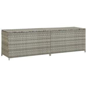 vidaXL Tuinbox 200x50x60 cm poly rattan grijs