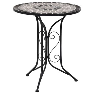 vidaXL Bistrotafel mozaïek 60 cm keramiek grijs