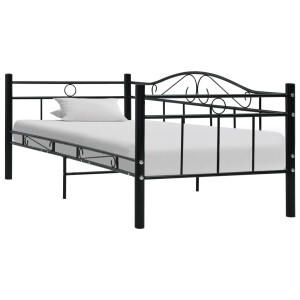 vidaXL Bedbank metaal zwart 90x200 cm