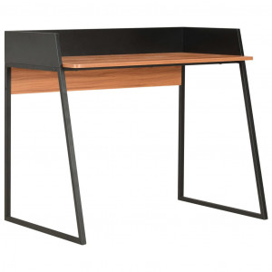 vidaXL Bureau 90x60x88 cm zwart en bruin