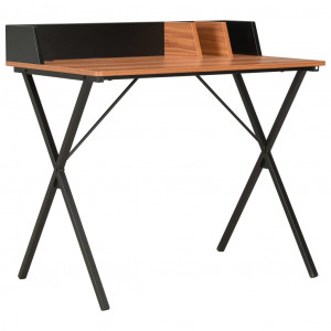 vidaXL Bureau 80x50x84 cm zwart en bruin