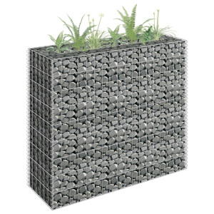 vidaXL Gabion plantenbak verhoogd 90x30x90 cm gegalvaniseerd staal