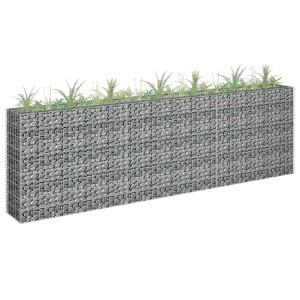 vidaXL Gabion plantenbak verhoogd 270x30x90 cm gegalvaniseerd staal