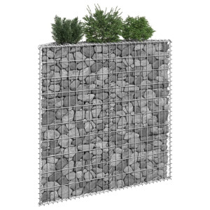 vidaXL Gabion plantenbak trapezium 100x20x100 cm gegalvaniseerd staal