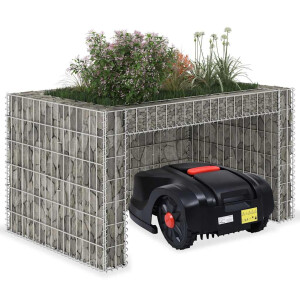 vidaXL Grasmaaieroverkapping met plantenbak 110x80x60cm staaldraad