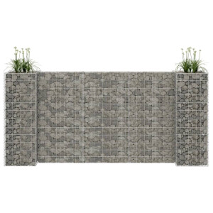 vidaXL Gabion plantenbak H-vormig 260x40x120 cm staaldraad