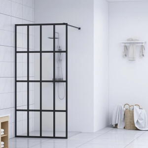 vidaXL Inloopdouchewand 118x190 cm transparant gehard glas