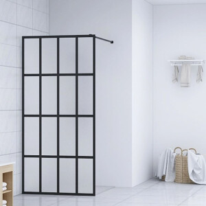 vidaXL Inloopdouchewand 140x195 cm mat gehard glas