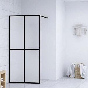 vidaXL Inloopdouchewand 140x195 cm mat gehard glas