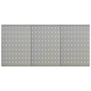 vidaXL Gaatjespaneel wandgemonteerd 3 st 40x58 cm staal