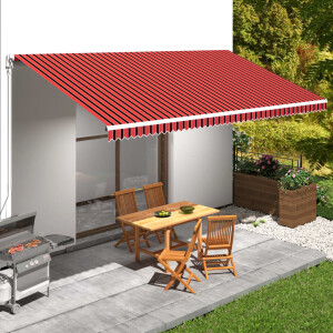vidaXL Luifeldoek 600x300 cm canvas oranje en bruin