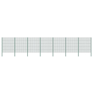 vidaXL Schuttingpaneel met palen ijzer 1212x200 cm groen
