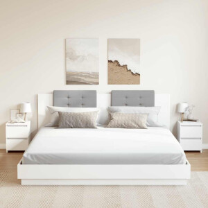 vidaXL Nachtkastjes 2 st 30x30x40 cm bewerkt hout wit