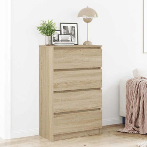 vidaXL Dressoir 60x35x98,5 cm bewerkt hout sonoma eikenkleurig