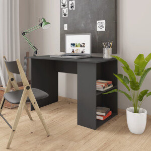 vidaXL Bureau 110x60x73 cm bewerkt hout grijs