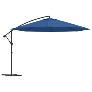 vidaXL Zweefparasol met aluminium paal 350 cm blauw
